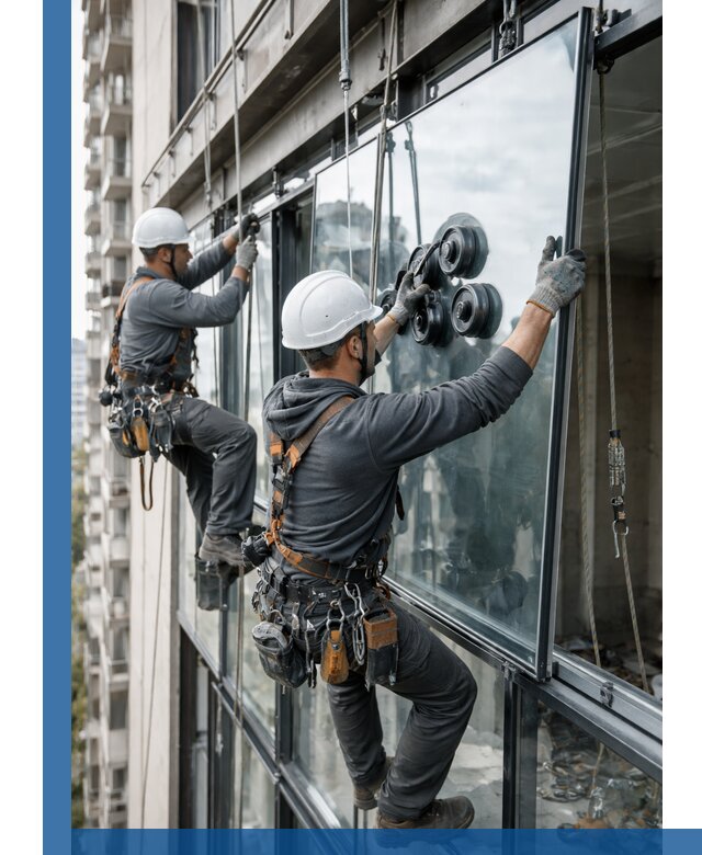 Витражное остекление фасадов и лоджий в Острогожске под ключ