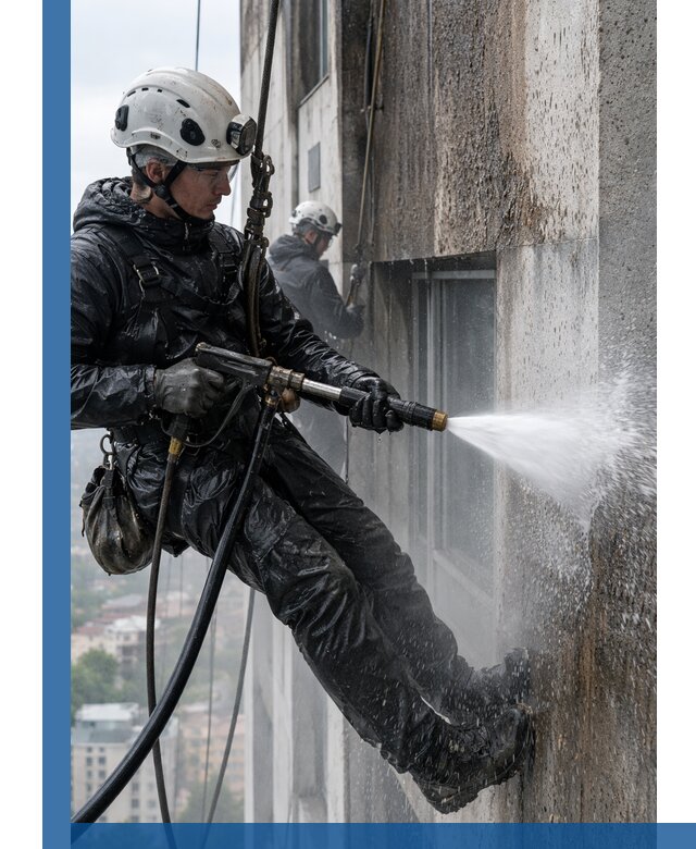 Гидроструйная очистка фасадов и конструкций в Острогожске