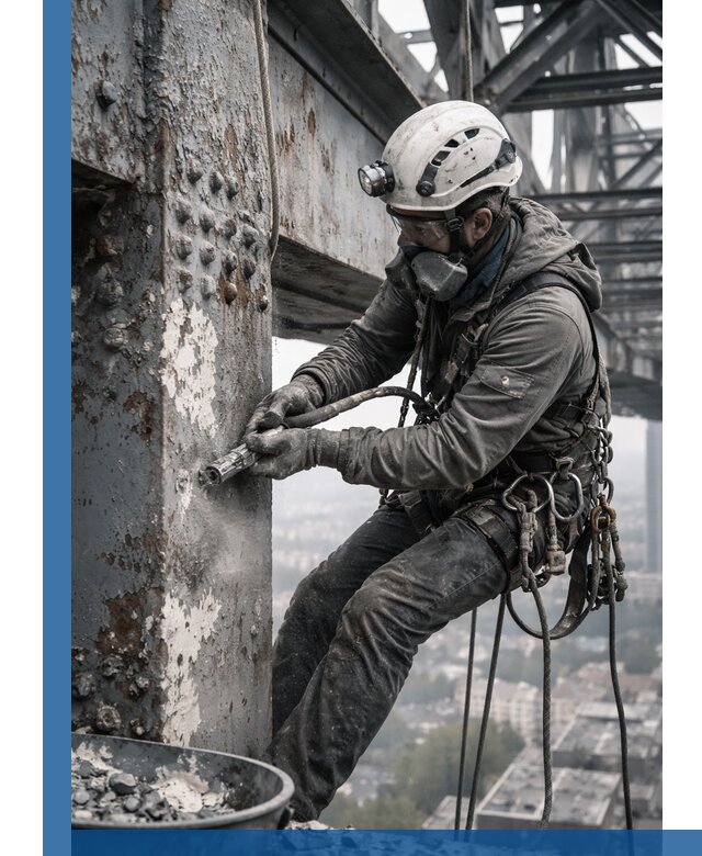 Удаление старой краски с металлических конструкций в Острогожске