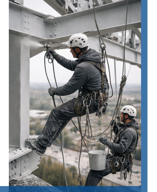 Покраска металлоконструкций на высоте в Острогожске 365 р |ВЫСОТНИК-Стг