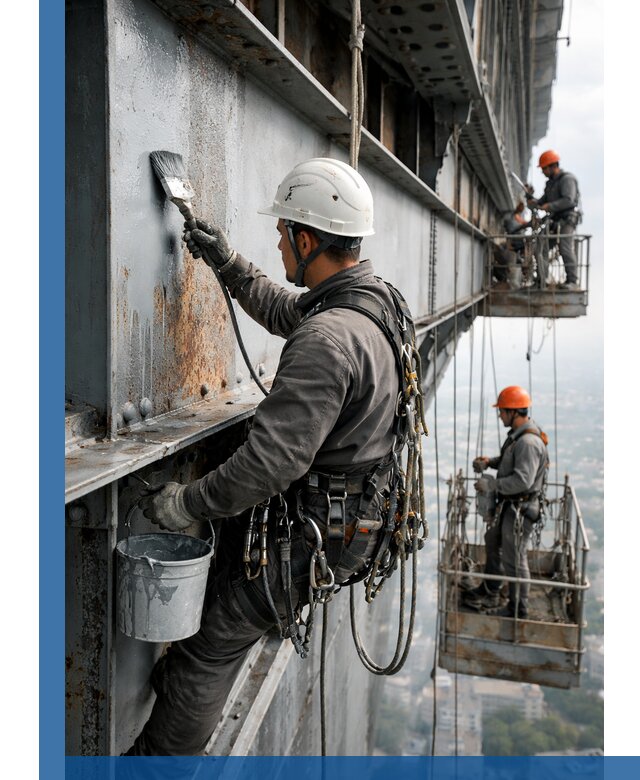 Покраска металлоконструкций на высоте в Острогожске профессионально