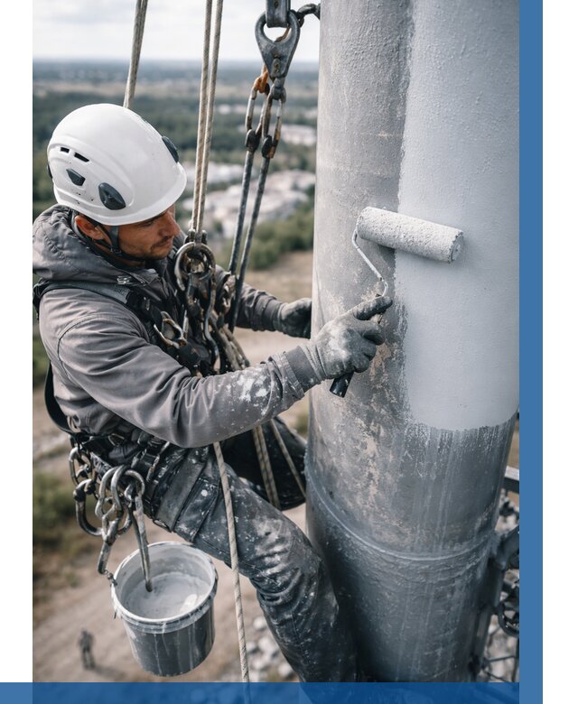Покраска мачт связи под ключ в Острогожске от 887 р. | ВЫСОТНИК-Стг