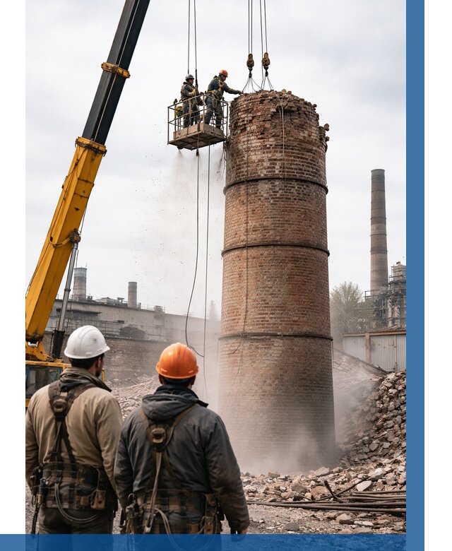 Демонтаж дымовой трубы в Острогожске от 93879 р. | ВЫСОТНИК-Стг, смета