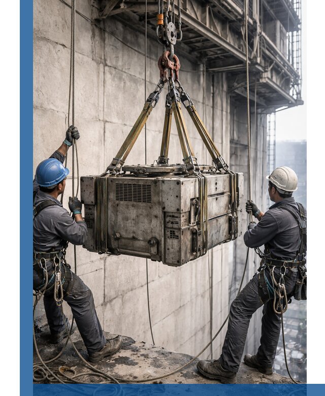 Такелажные работы на высоте, подъем и монтаж грузов в Острогожске