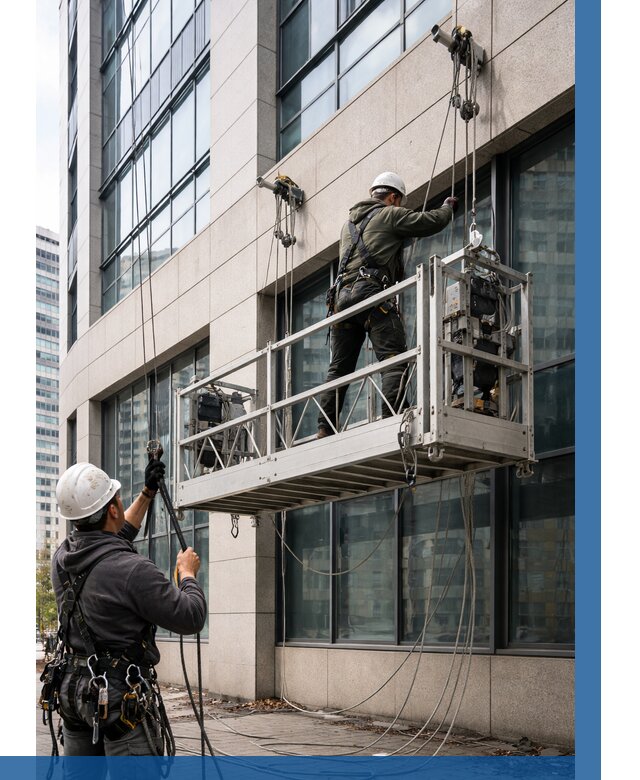 Монтаж и подъем фасадной люльки в Острогожске от 12517 р. | ВЫСОТНИК-Стг