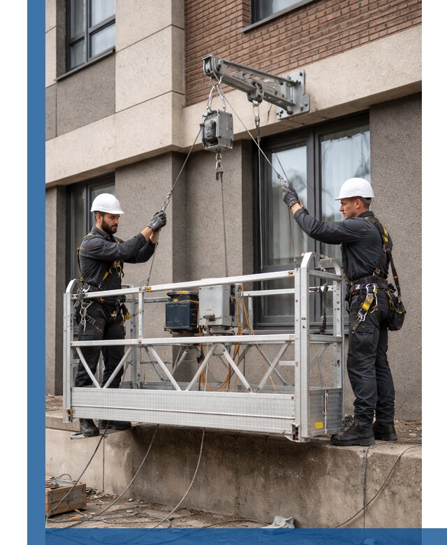 Монтаж и подъем фасадной люльки в Острогожске с гарантией безопасности