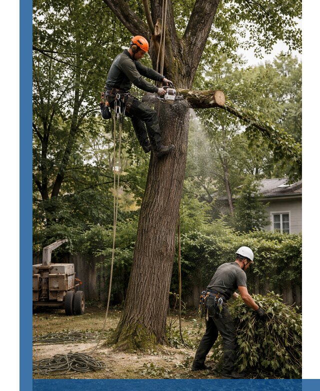 Кронирование деревьев в Острогожске, безопасная высотная обрезка
