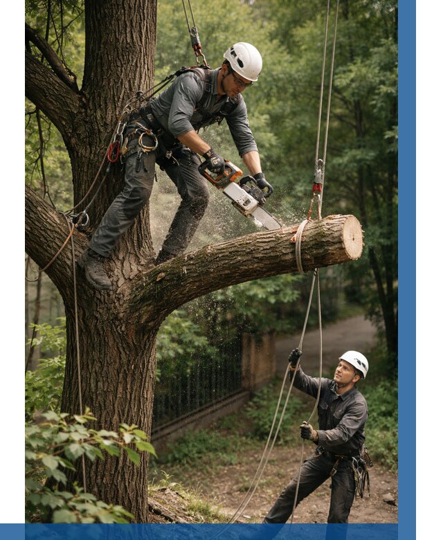 Спил деревьев альпинистами в Острогожске от 8345 р. | ВЫСОТНИК-Стг