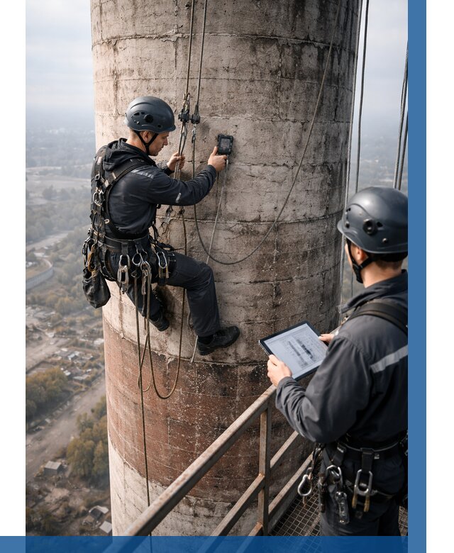 Обследование дымовой трубы в Острогожске от 8345 р. | ВЫСОТНИК-Стг