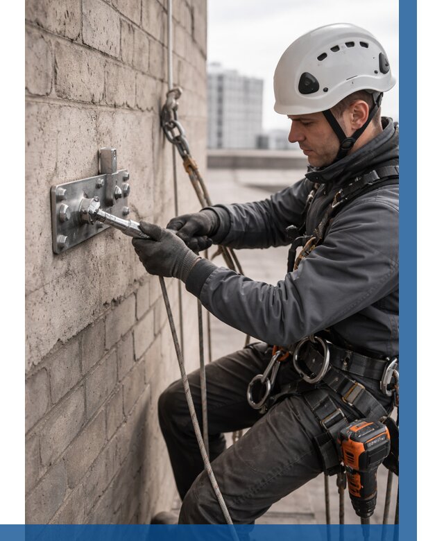 Установка анкерных точек в Острогожске от 3651 р. | ВЫСОТНИК-Стг