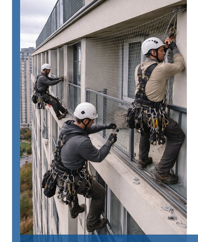 Профессиональный монтаж защитной сетки от птиц в Острогожске