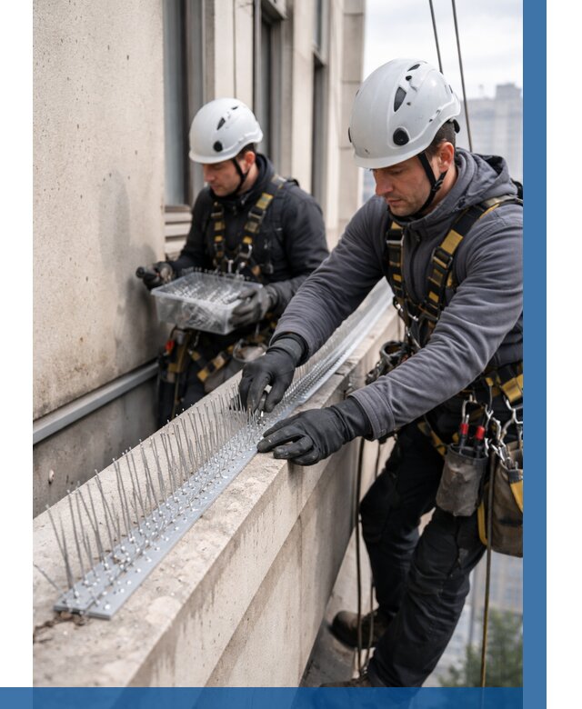 Установка шипов от птиц в Острогожске от 887 р. | ВЫСОТНИК-Стг